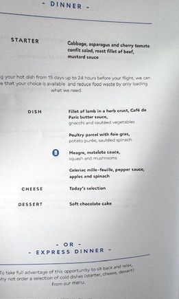 Dinner Menu