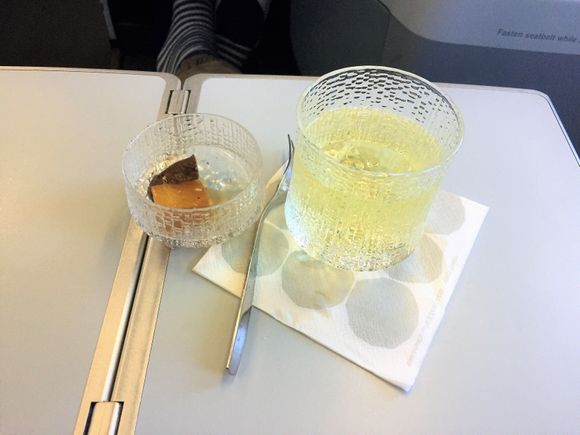 Amuse bouche, beef Yakitori, if I remember correctly.