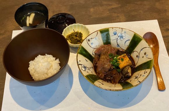 With wagyu clear soup 