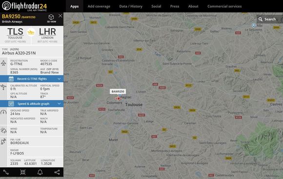 New BA A320 NEO (G-TTNE) on its way home soon. 
