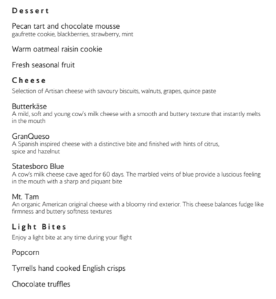 DESSERT MENU