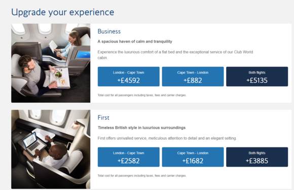 Upgrade costs from MMB