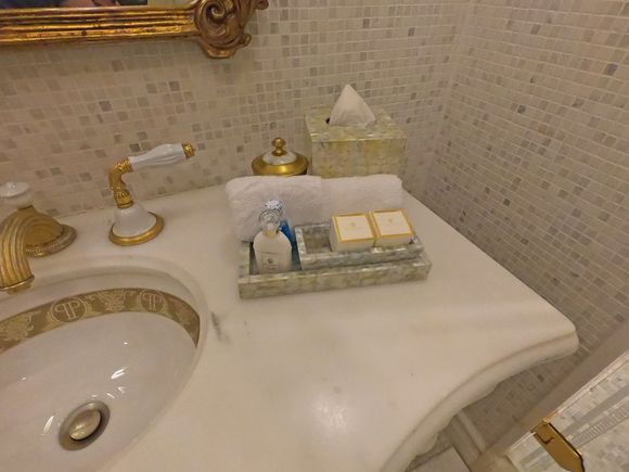 Toiletries are all branded "The Plaza"