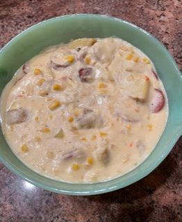 Smoked sausage corn chowder