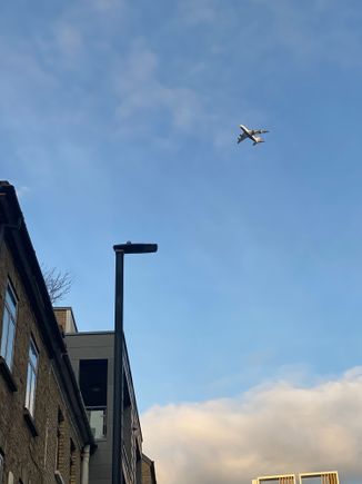 A380 G-XLEF just flew over my house in sunny south London. I did a double take when I saw it! Just back for LHR maintenance perhaps?