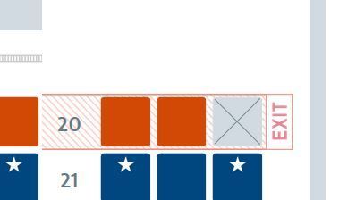 Hi...I'm trying to select two MCE seats on a PE-equipped 788. The first row is row 10, but DEH are taken. The exit row is row 20 (see screen snip). On every AA 788 seat map I have seen, row 20 windows are shown as occupied. Are they blocked, or do they not exist at all? I am trying to figure out if 20JK (or equivalently 20BC) are good seats to select. (I know they are near the bathrooms and galley.)