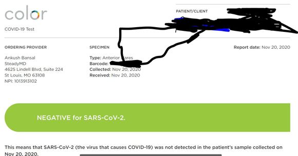 Test report shows only the date but no time information.