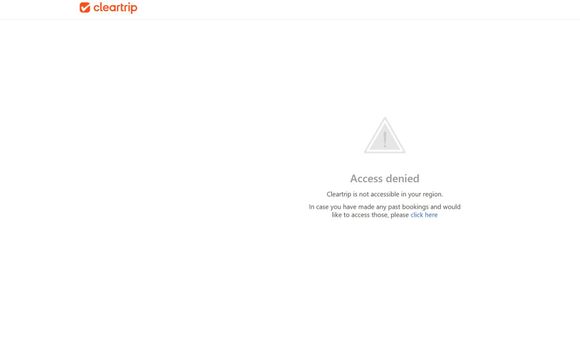 Cleartrip blocked in EU