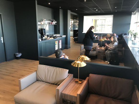 Looking towards the buffet and reception