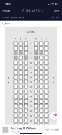 See it says 787. But showing 737 seat map. 