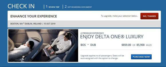 D1 upgrade offer BOS-DUB
