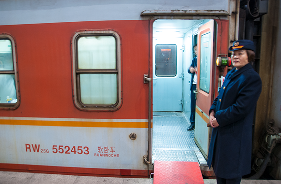 China Railways - new red car soft sleeper - 2012 Shanghai to Huangshan