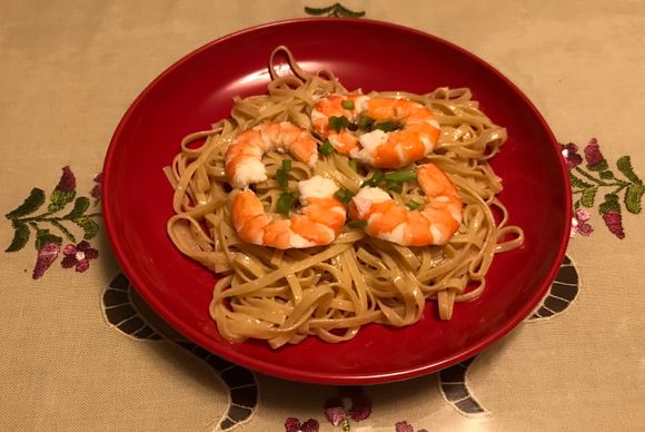 White Truffle Tagliolini with prawns