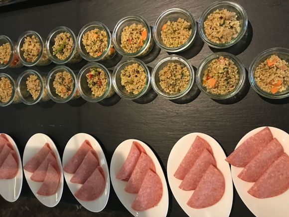 The food: left row
