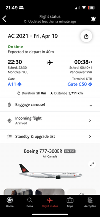 Got scared by the gate display. Turned out to be just a regular 773. 