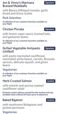 Lunch menu