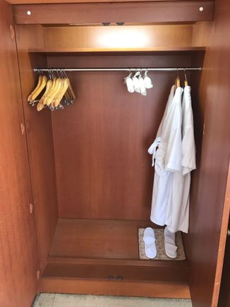 Bathrobe and slippers