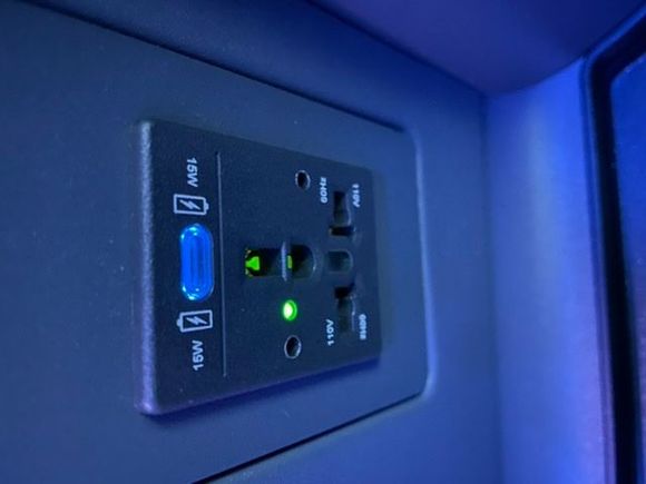 Built in USB-C charging is much appreciated so I don’t have to crowd everything with my own bricks. There are two outlets in the Suite. One has USB-C, the other has USB-A.