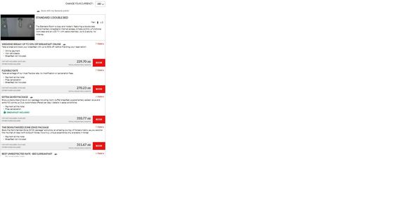 Both Extra Safer package & Best unrestricted rate - B&B allow you to use reward points