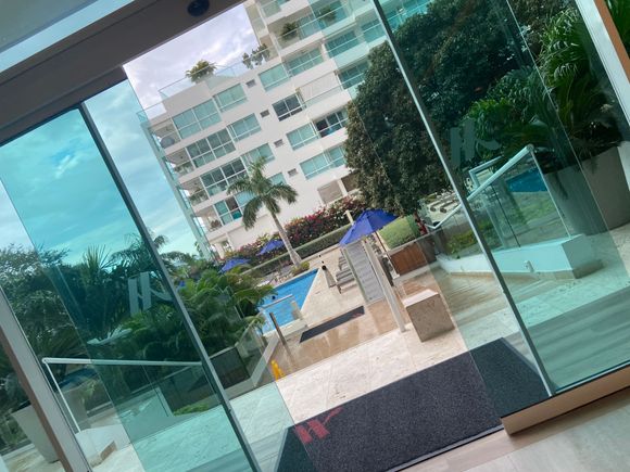 Pool entrance. 