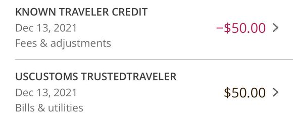 Nexus renewal credit