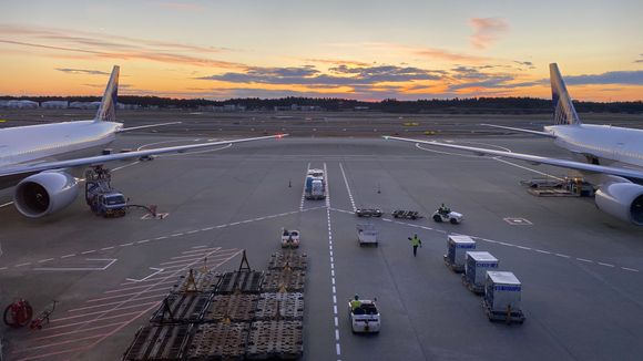 View from VIP at sunset. 