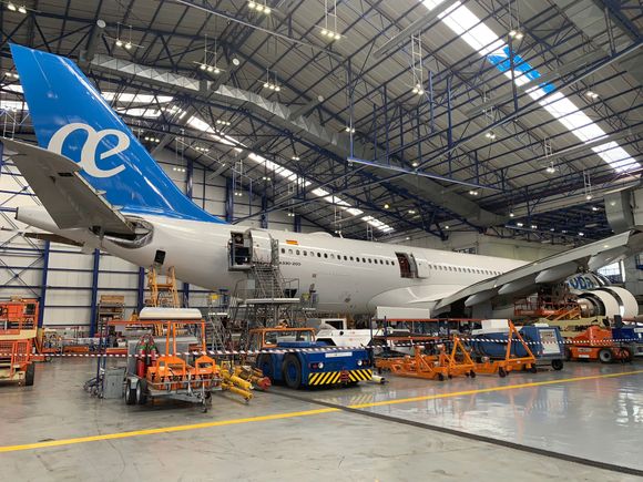 An Air Europa A330 in for its first full D-check.  They actually do their maintenance at Palma de Mallorca - you really wouldn’t expect a vacation island to be an MX base, but they have a really nice facility there!