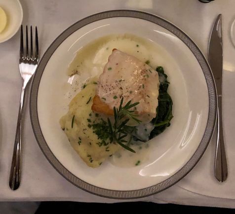 Roasted sea bass