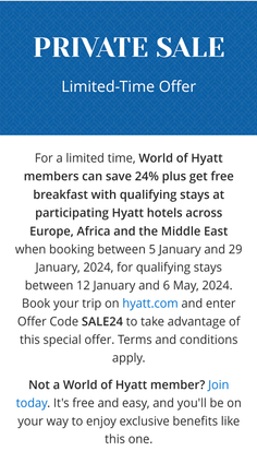 Hyatt Private Sale