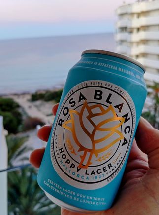 A locally brewed beer from Mallorca 