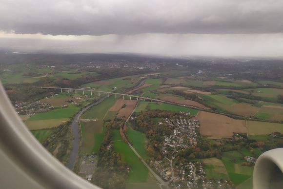 The A52 bridge across the Ruhr river at Mintard near Mülheim an der Ruhr 