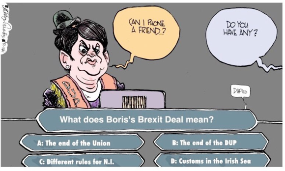 Martyn Turner: Is the bus they have been thrown under the red one with the lie about the NHS on the side, or one that used to be made in Northern Ireland before the government let it go bust?
