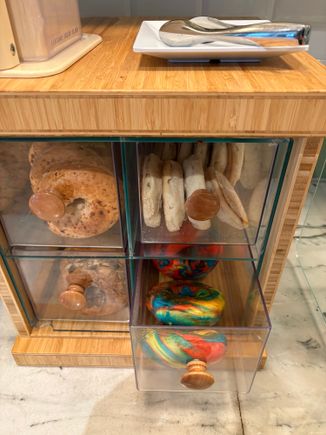 The rainbow bagels were properly segregated from the real bagels.