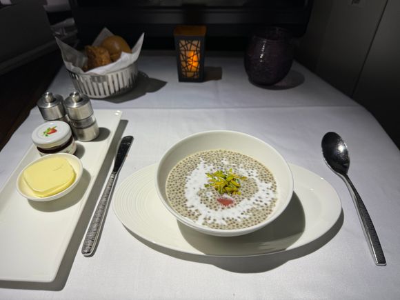 Warm chia seed pudding with coconut milk - disgusting