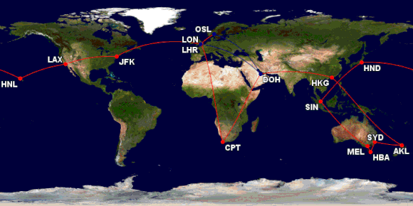 Potential RTW route