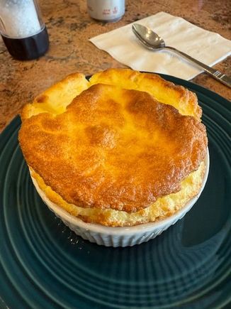 Ham and Gruyère soufflé for brunch