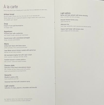 Wine menu the same as QR1363