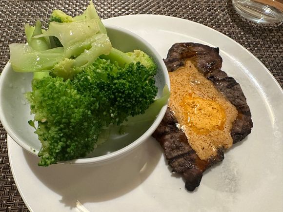 
Minute steak with vegetables instead of soggy fries
