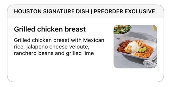 Houston preorder dish