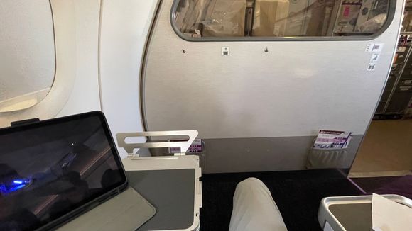 Phone holder withe tray table 50% open