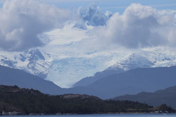 Glacier spotting in the Patagonian fjords. 