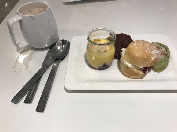 Had a bit of supper, with hot chocolate.