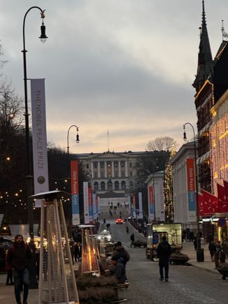 Royal Palace seen from the street along Jul i Vinterland