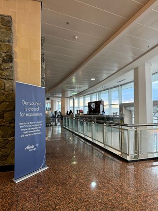 Mezzanine level signage. 