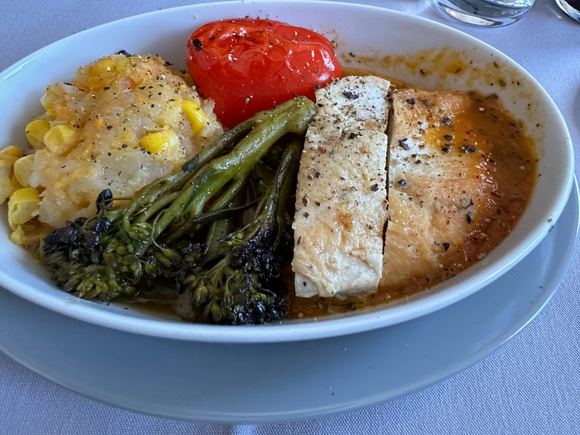 Chicken breast with herbs and barbecue sauce