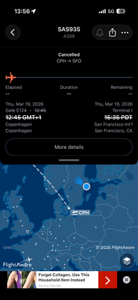 Mer avbokningar till SFO…..
