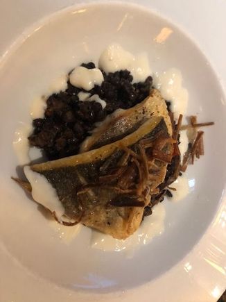 Seabass with the veloute to take one for the team (didn't do it for me, that veloute is not really a veloute and way too creamy)