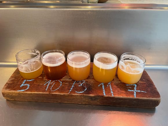 And those are very healthy pours for a flight. 