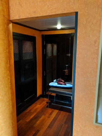Closet / dressing area (bathroom is on right)