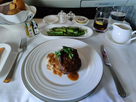 Beef Tenderloin.   I requested medium (yes, I know, sorry to the steak purists) and it was exactly medium.